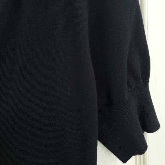 LOFT Short Sleeve Soft Knit Button Front Top with Floral Embellishment M… - Picture 13 of 14